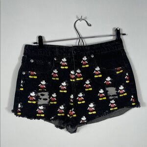 DISNEY Shorts with Mickey Mouse Print